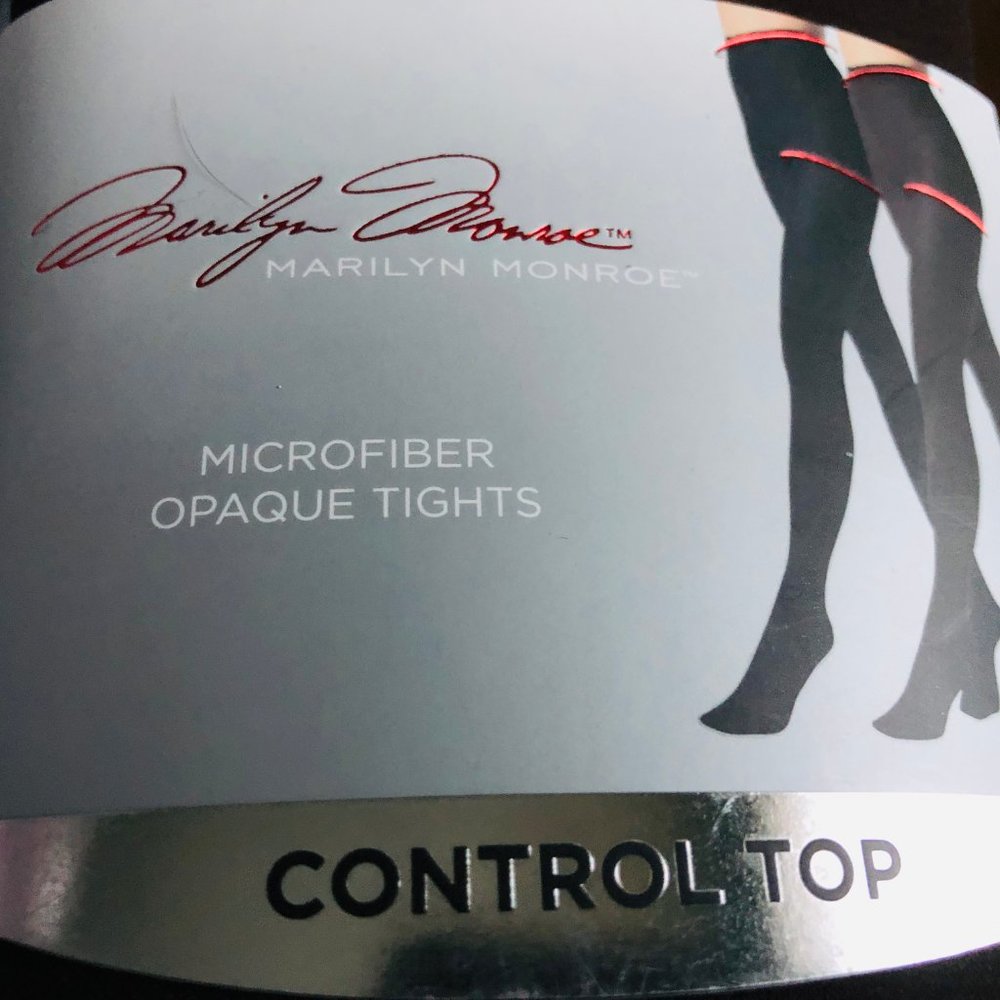 MARILYN MONROE 2 Pair Control Top NWT Opague Tights L/XL